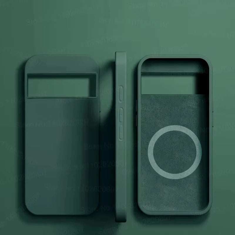 Luxury Magnetic Case For Google Pixel 8 7 6 9 Pro 6A 7A Bumper Soft Cases Shockproof For Magsafe Back Cover Phone Accessories