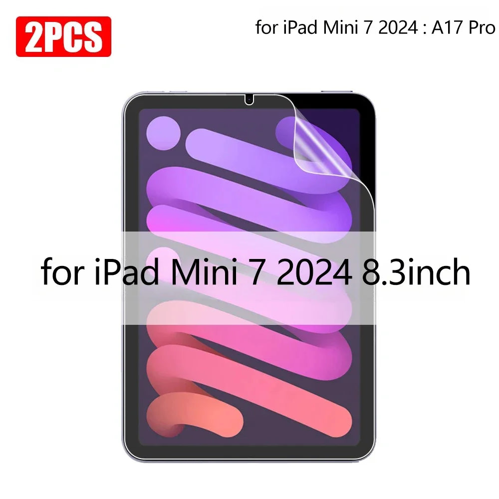 2Pcs/pack Paper Feel Screen Protector Painting Matte PET Film For iPad Pro 11 13 M4 12.9in Air Mini 8th 9th 10th Gen 9.7 10.9