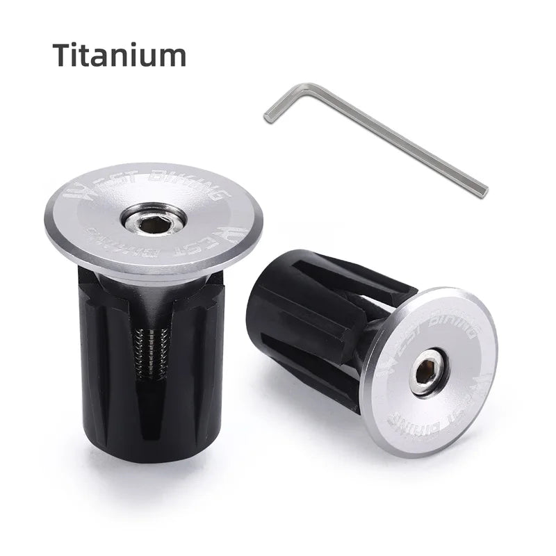 WEST BIKING MTB Road Bike Handlebar End Plugs Aluminum Alloy Handle Bar End Cap BMX Bike Grip Multi-color Cover Bicycle Accessor