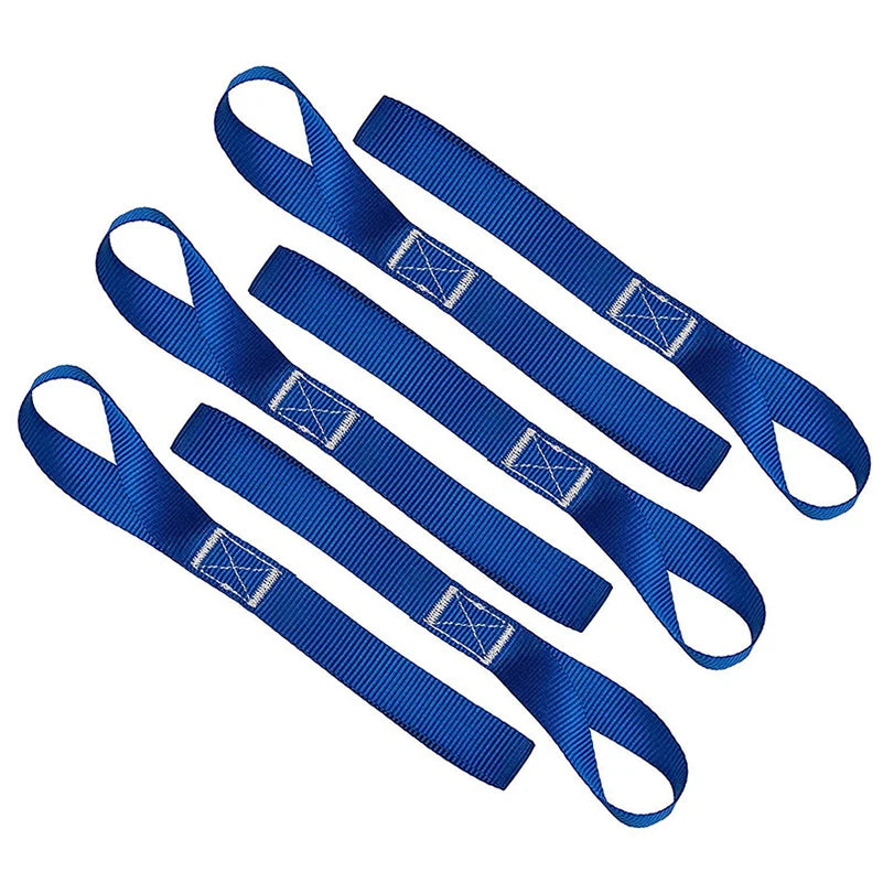 6pcs 15.9inch/40.5cm Soft Loop Tie Down Straps For Securing Cargo ATV UTV Motorcycles Scooters Dirt Bikes Lawn Garden Equipment