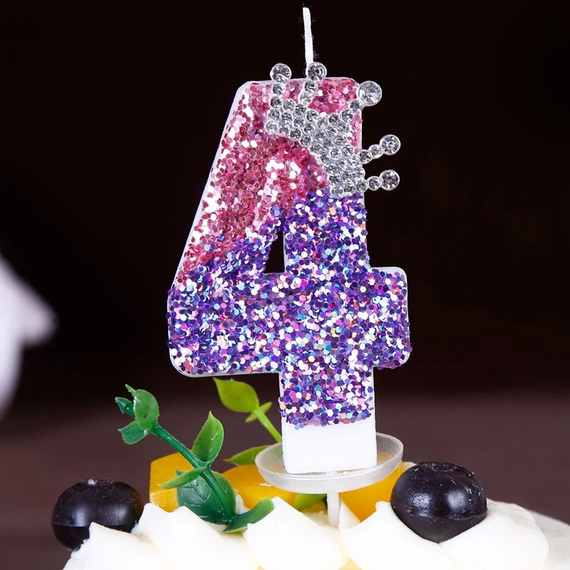 1st Birthday Candle Cake Topper Colours Creative Number 1 Candle Cute Pink Butterfly Digital Candle Birthday Wedding Party Decor
