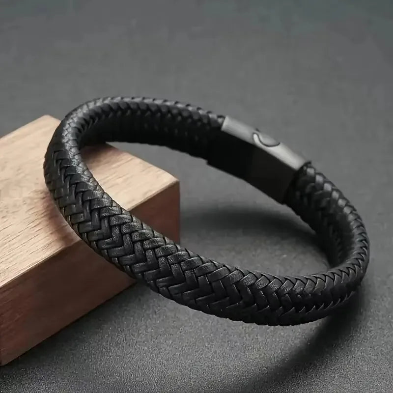 1PC Men's and Women's Fashion Trend Leather Weaving Rope Bracelet Bracelet, Date, Travel, Banquet, Party, Festival Dressing Gift