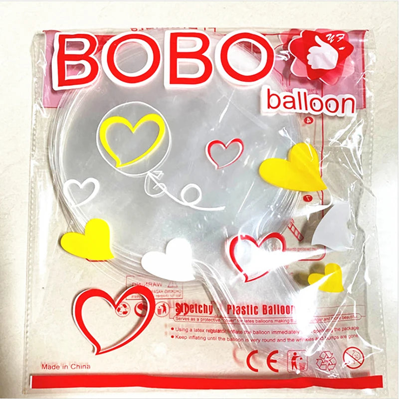 10pcs 8/10/12/16/18/20/24/inch Transparent Bobo Balloon Clear Bubble Balloon For Wedding Birthday Party Decoration Helium Ballon