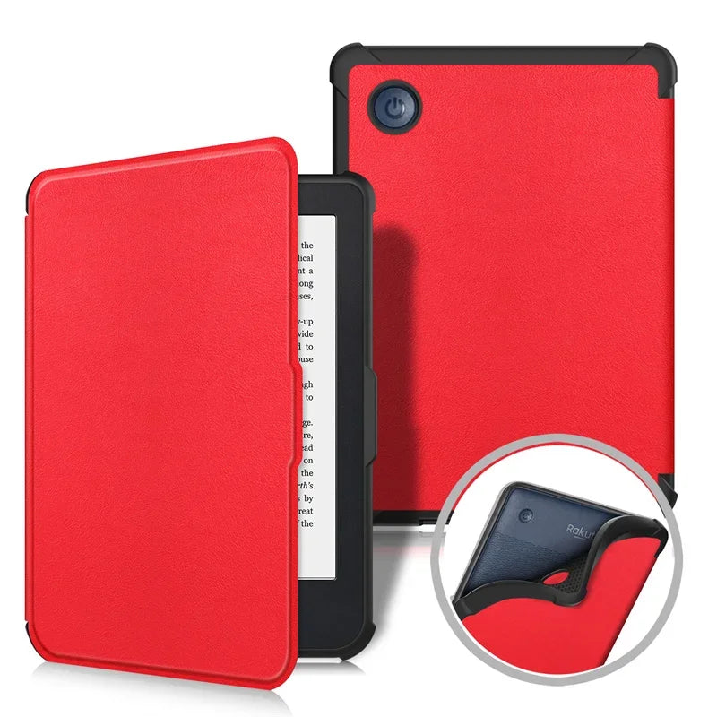 For Kobo Clara BW / Clara Colour 2024 Case 6 inch Auto Wake Sleep PU Leather Cover Soft Magnetic Ereader Hoesje N365 N367 Funda