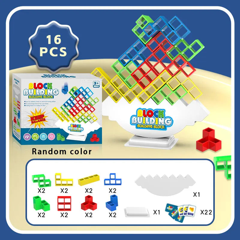 1 set 16pcs-32pcs Balance Pile Tabletop Game for Family and Friends - Interactive Parent-Child Puzzle Building Toy