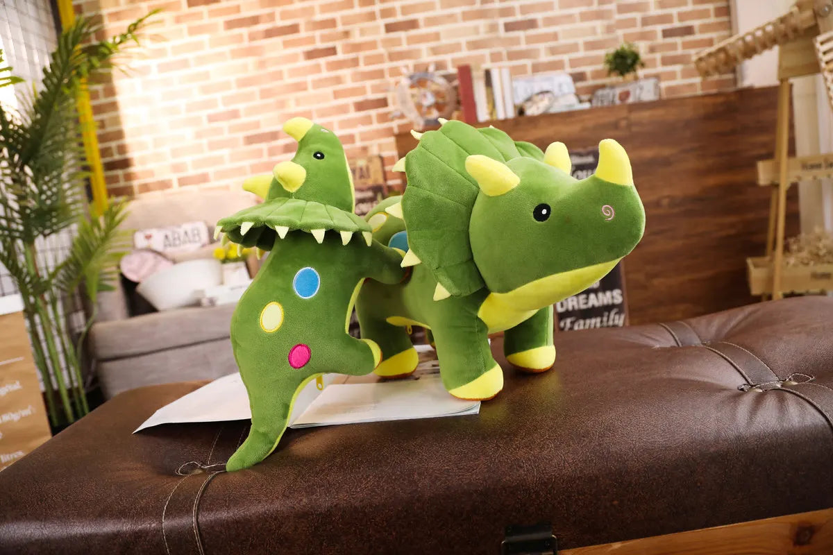 Creative Big Plush Soft Triceratops Stegosaurus Plush Toy Dinosaur Doll Stuffed Toy Kids Dinosaurs Toy Birthday Gifts