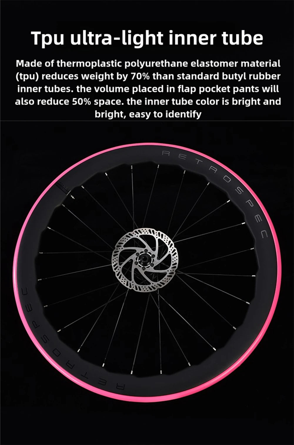 NPY 1Pcs Ultralight 28g Bike TPU Inner Tube 700X18 25 28 32 Road Bicycle TPU Material Tire 65mm Length French Valve