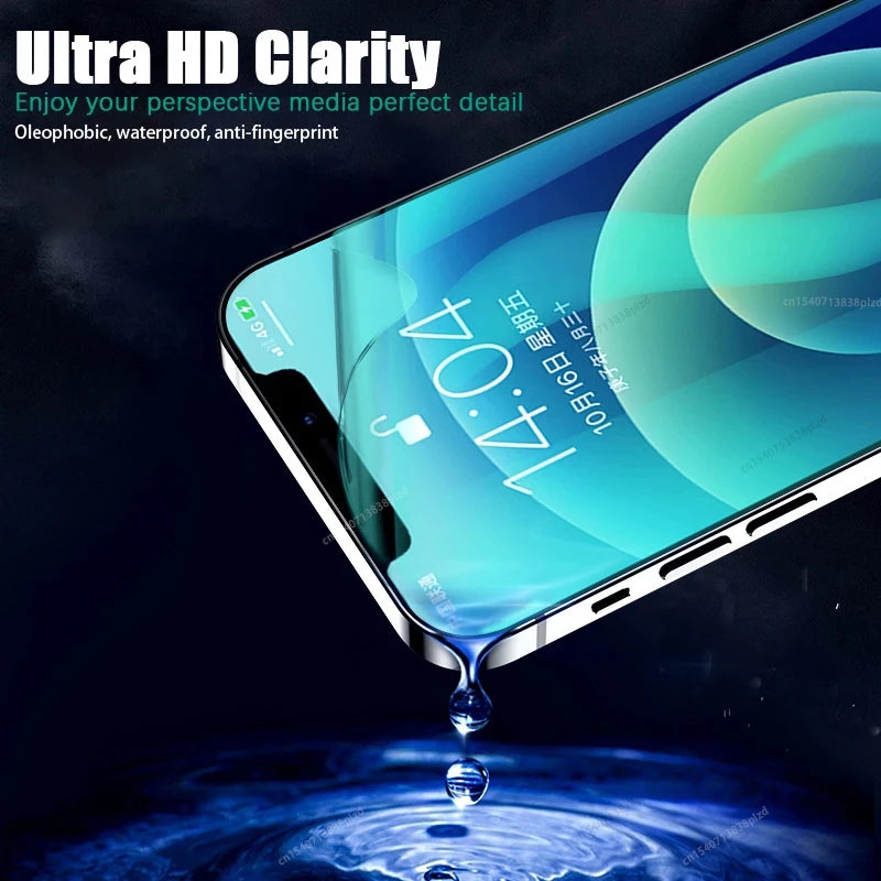 8Pcs Full Cover For iPhone 16 15 14 Pro Max Screen Protector iPhone 13 12 Mini 11 iphone16 Plus 6 8 X R S XS XR SE i16 Tpu Film