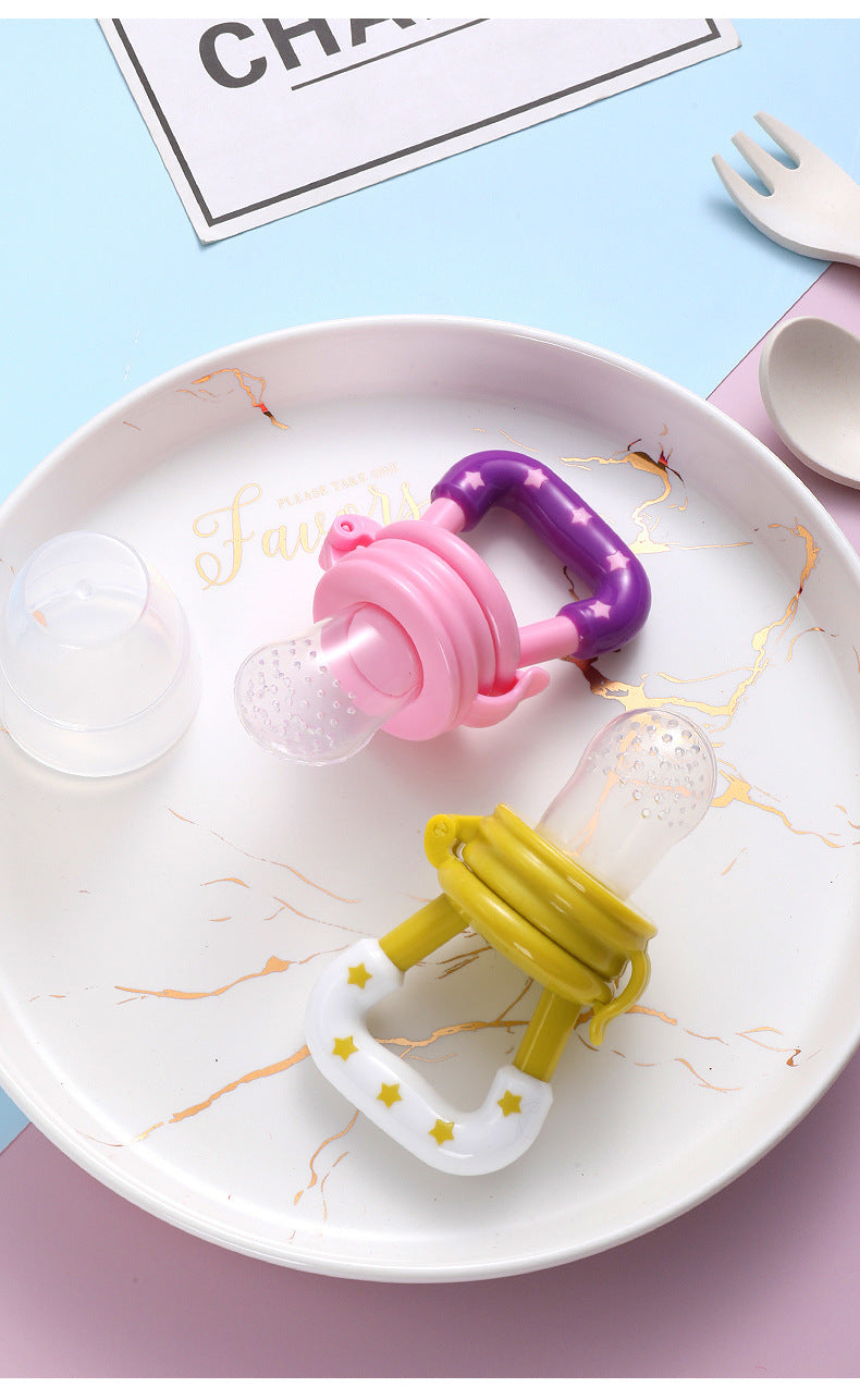 Baby Fruit Feeder Pacifier Teething Toys Fresh Food Feeder Infant Fruit Nipple Silicone Pouches for Toddlers Kids Boy Girl