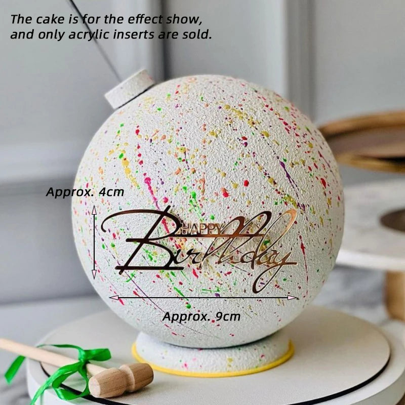 1/3/5pcs Acrylic Birthday Queen Gold Cake Topper Happy Birthday Party Sides Cake Decorations Accessories