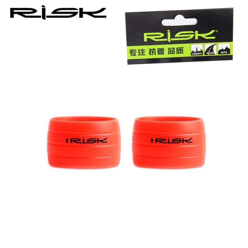 Risk 1 Pair Road Bike Handlebar Strap Fixed Ring, Silicone Non-Slip Bicycle Handlebar Tape Fixing Ring, Anti-Slip Rubber Sleeve