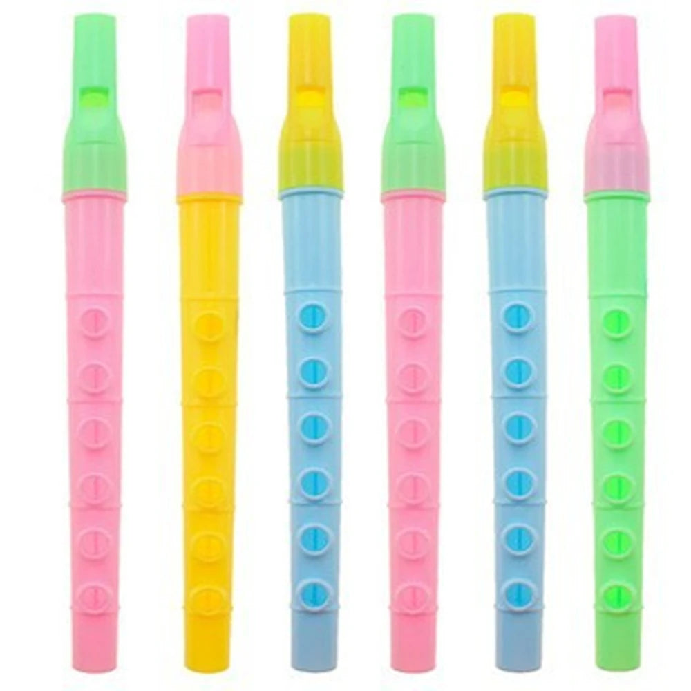 20 Pcs Mini Fun Kids Party Favor Colorful Flute Musical Instrument Toys Birthday Gift Souvenir Piñata Boys Girls Carnival Prizes