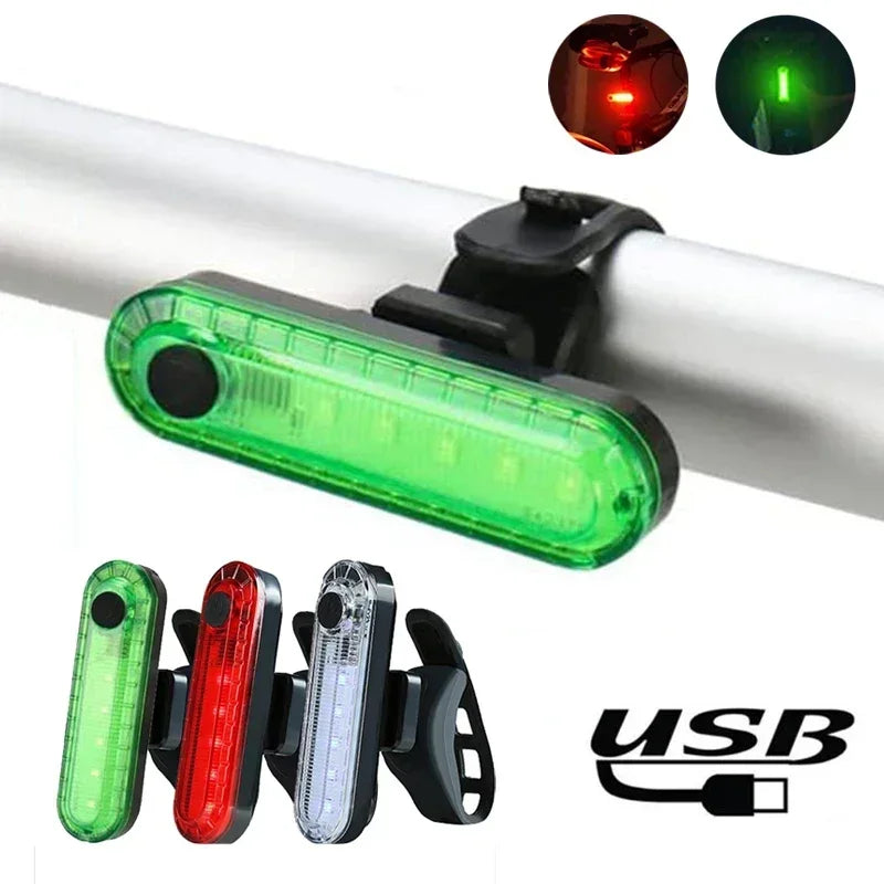 2PCS Bike Taillights USB Rechargeable Rear Lamp Ultra Bright Tail Light 220mAh LED Waterproof Riding Warning Red Bicycle Light