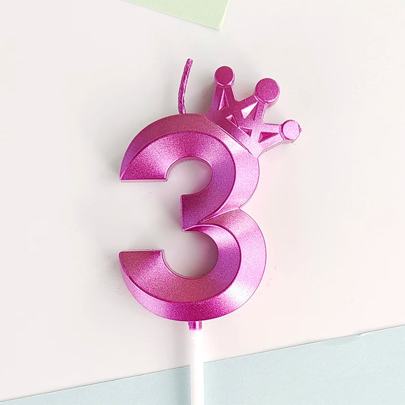 Happy Birthday Cake Crown Digital Candle Crown Children's Party Decoration Ornaments Opera Digital Celebration Candle