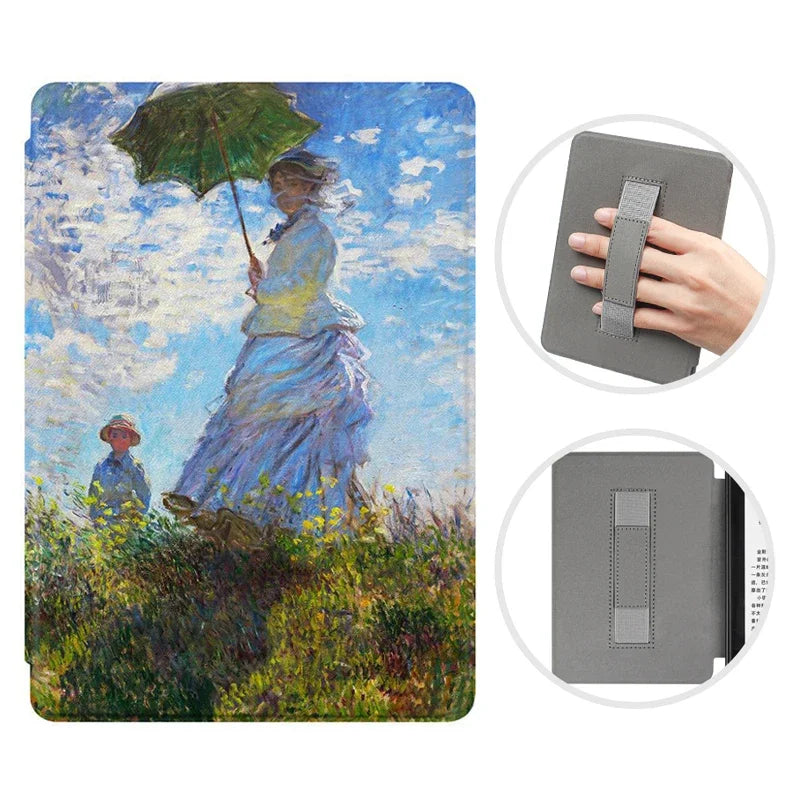 For Kindle 11th Generation 2024 Case 6'' with Hand Strap Kindle 6 inch Case Ebook C2V2L3 Auto Wake Sleep Cover PU Leather Funda