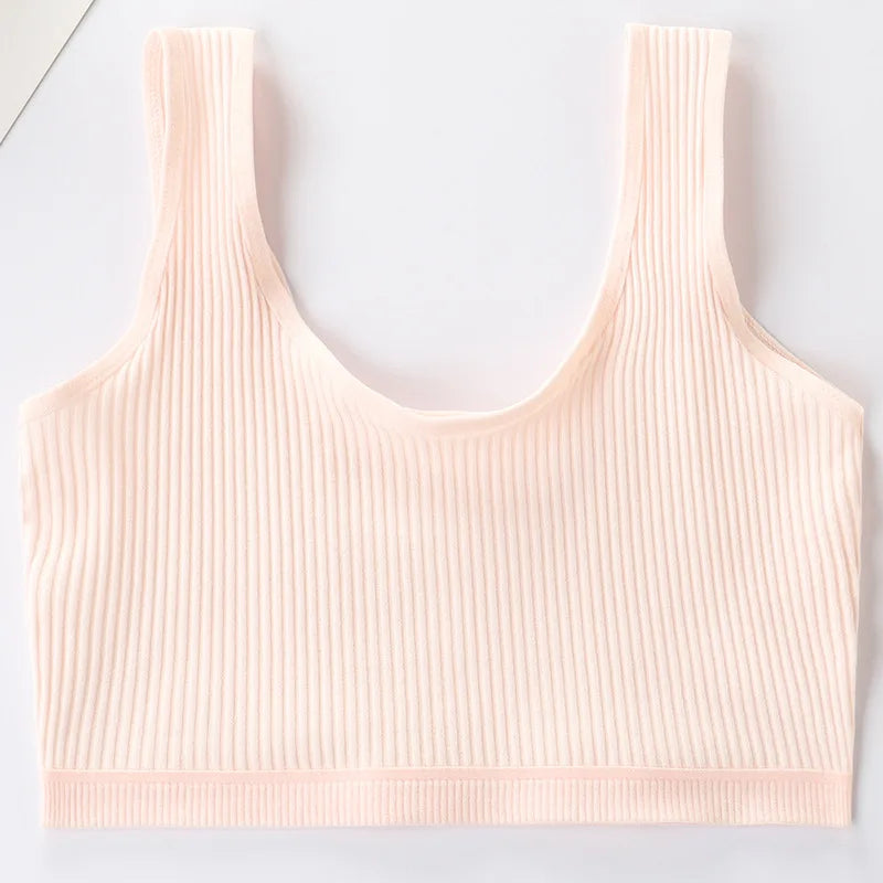 4 Pcs/Lot Teen Girl Sports Bra Kids Top Camisole Young Puberty Small Training Bra For 8-16 Years Girls Training Bra