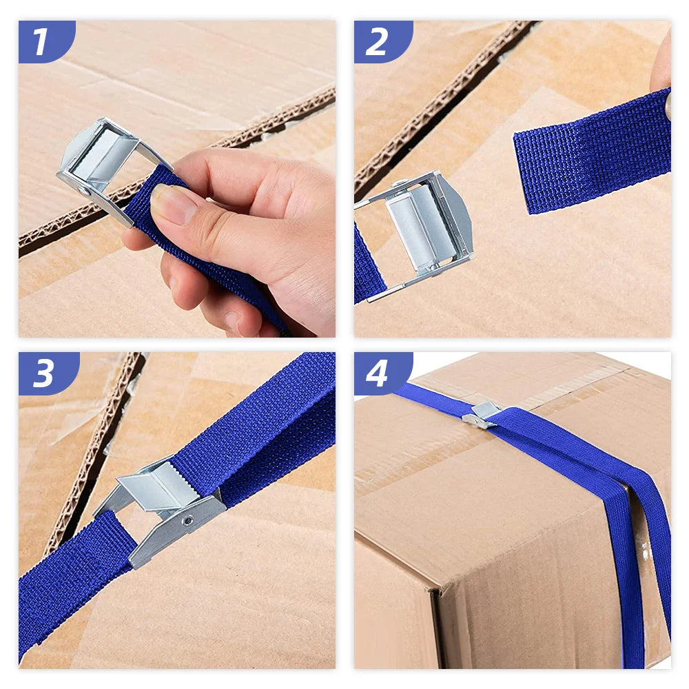 10PCS Reusable Lashing Straps with Buckles (Antirust Alloy),Adjustable Cam Buckle Tie Down Cinch Strap