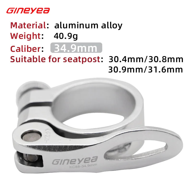 Gineyea Bicycle Quick Release Seatpost Clamp 27.2/28.6/30.4/31.8/34.9/30.9/31.6mm FOR Zoom KS EXA Seat Tube MTB BMX Road Bike