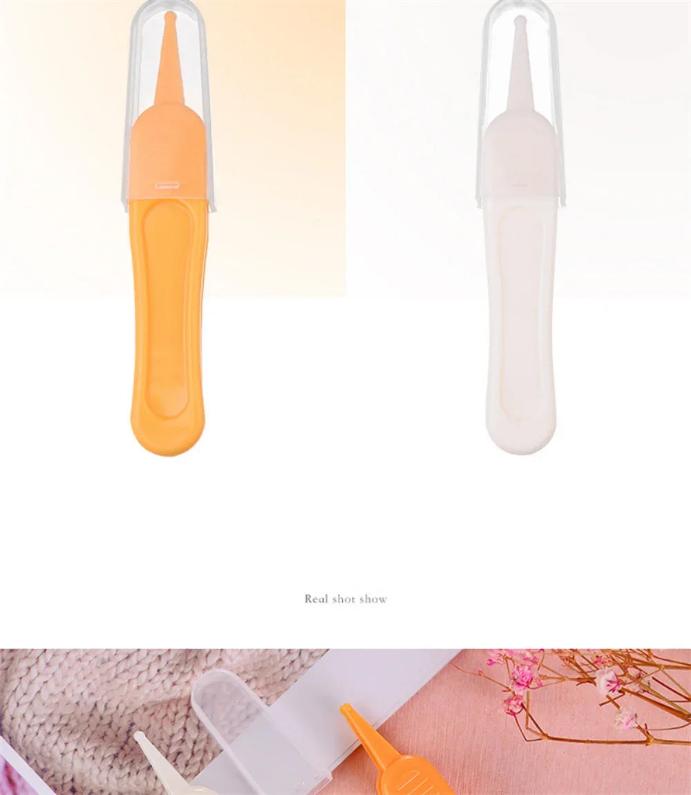 Baby Nose Cleaning Tweezers Infant Ear Nose Navel Clean Tool Safe Baby Dig Booger Clips Snot Removal Newborn Cleaning Supplies