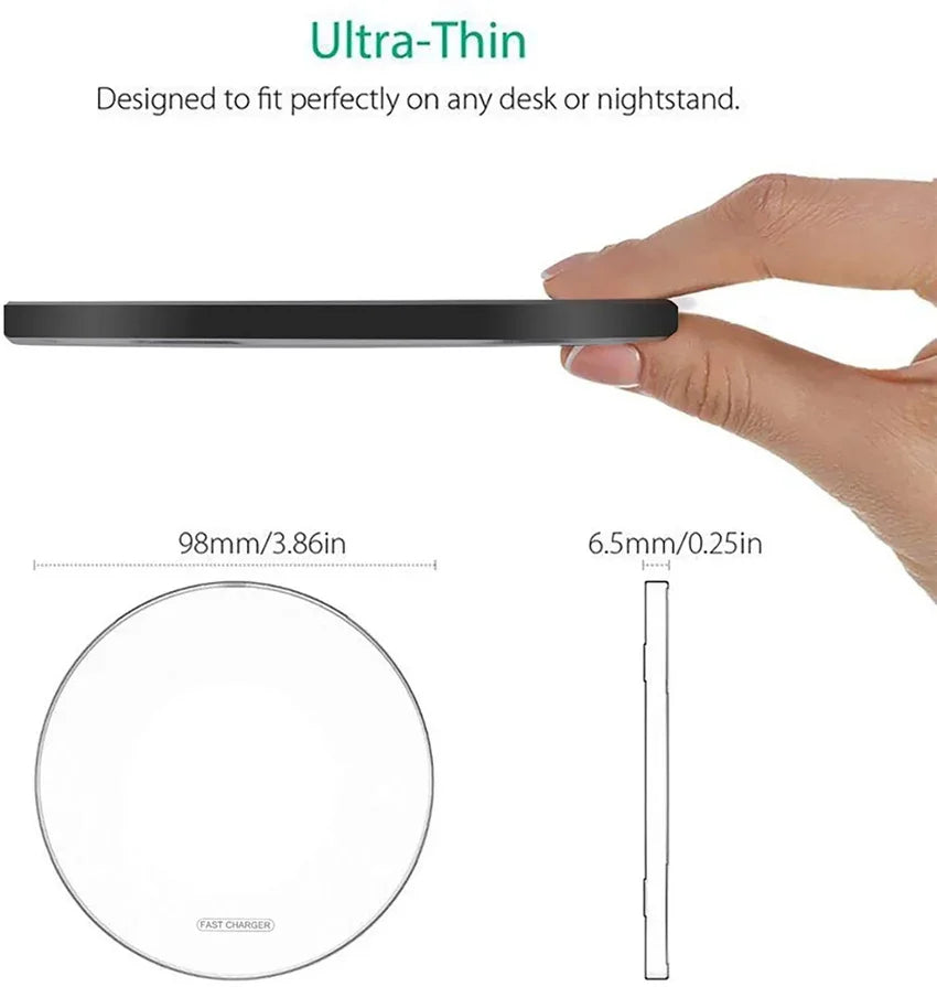 30W Super Fast Wireless Charger For Samsung Galaxy S20 S10 S9 S8 Note Phone Charging Pad For iPhone 15 14 13 12 Pro Xs Max X 8