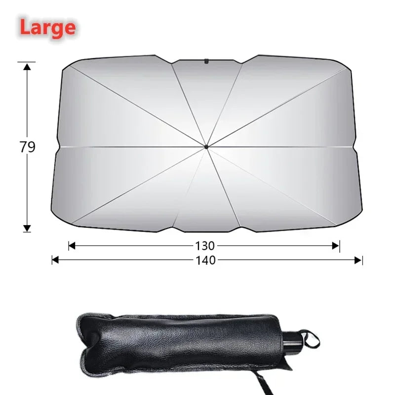 Car Sunshade Umbrella For Auto Shading Car Sun Shade Protector Parasol Summer Sun Interior Windshield Protection Accessories