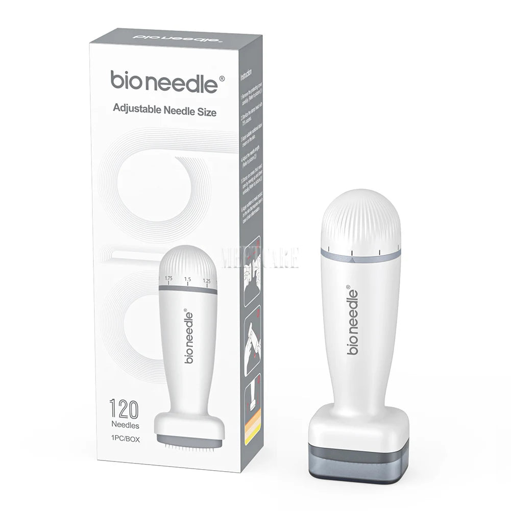 120pin Bio Derma Stamp Roller Adjust Needle Derma Microneedle Pen for Beard Hair Growth Microneedling Dermaroller System