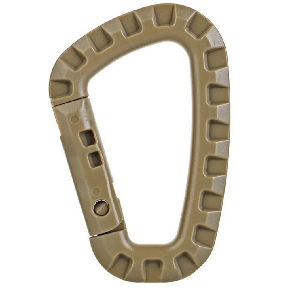 5pcs 8.5cm Tactical Backpack Buckle Fast Tactical Carabiner Plastic Hook D Shape Mosqueton EDC Gear For Outdoor Camping