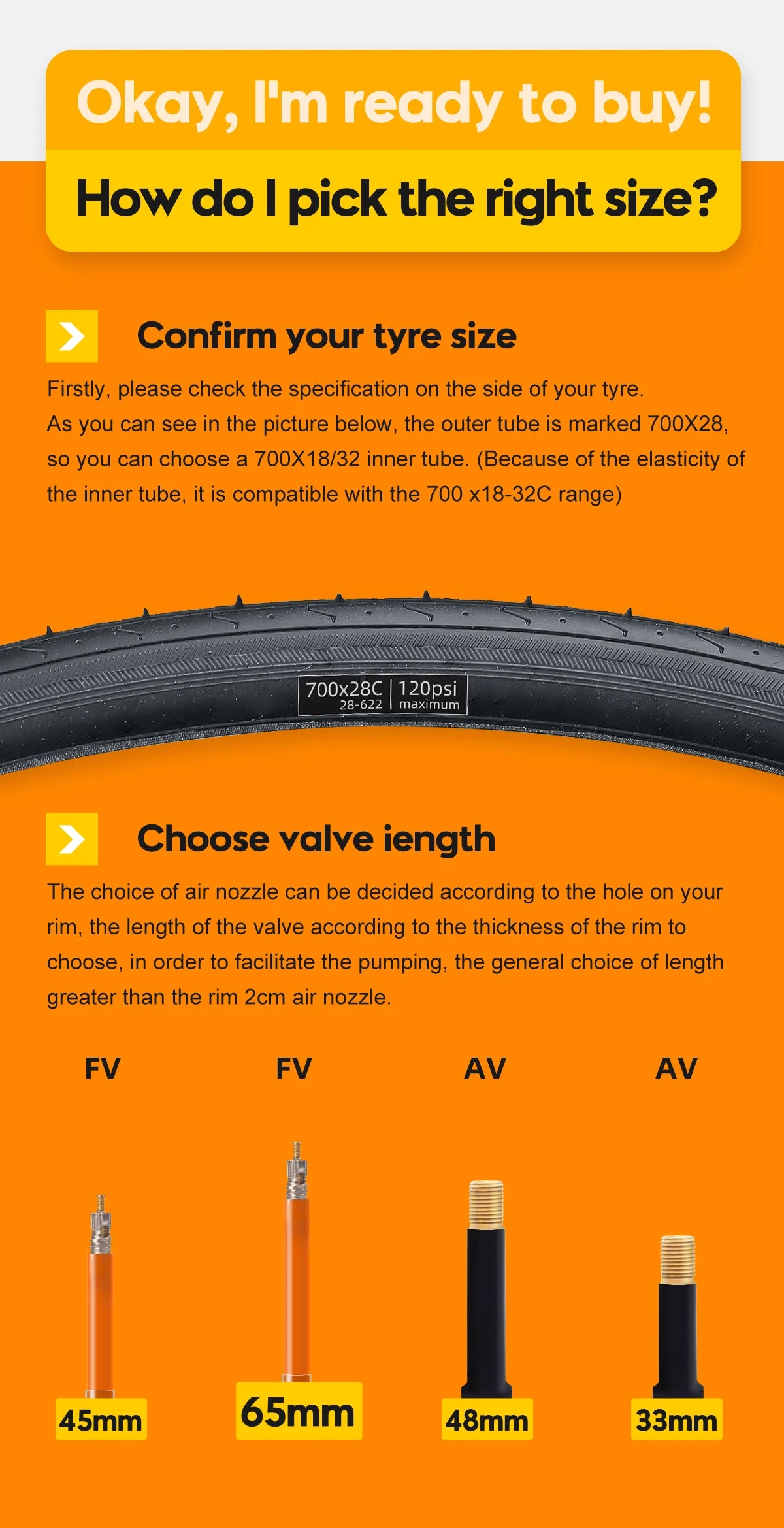 CYCLAMI Ultralight TPU Road Bicycle Inner Tube 700Cx32-47C MTB 29 Gravel Bike Inner Tube French Valve FV65mm/45mm