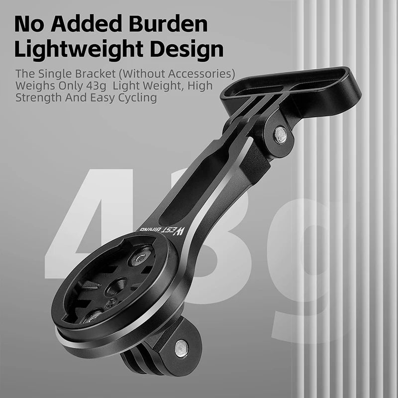 WEST BIKING Bike Bracket Front Light Lamp Holder Aluminum Alloy Extension Holder for Bicycle Computer Wahoo Bryton Garmin Bracke