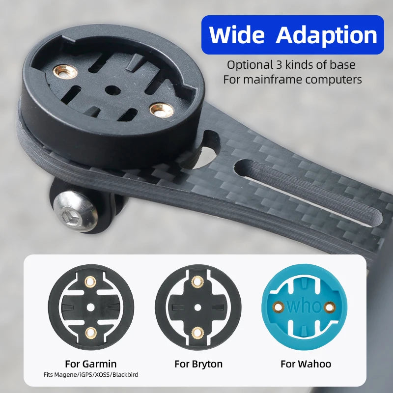 Bicycle Integrated Handlebar Computer Bracket for Garmin Bryton Wahoo Road Bike Speedometer Headlight Carbon Fiber Mount Stand