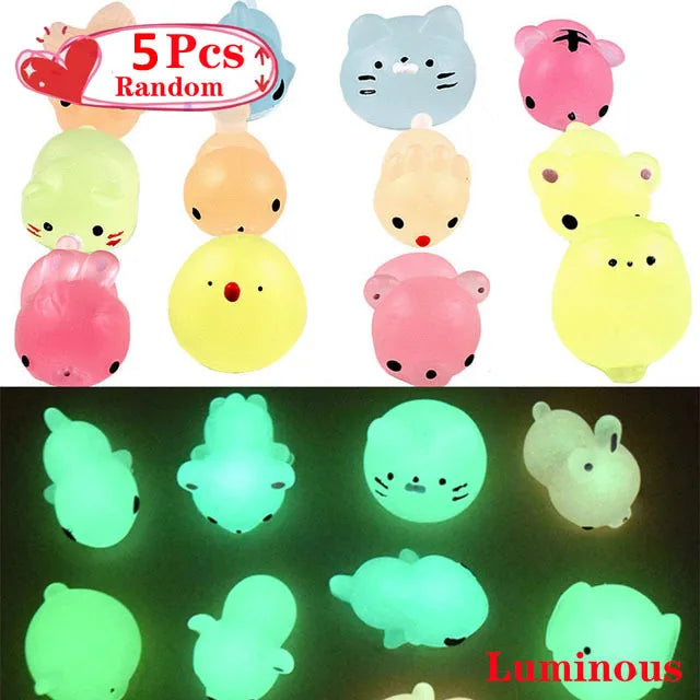 5-50 PCS Kawaii Squishies Mochi Anima Squishy Toys For Kids Antistress Ball Squeeze Party Favors Stress Relief Toys For Birthday