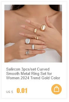 Salircon Fashion Simple CCB Small Ball Ring for Women Men 2024 Punk Hip Hop Metal Open Finger Ring Female Jewelry Gift