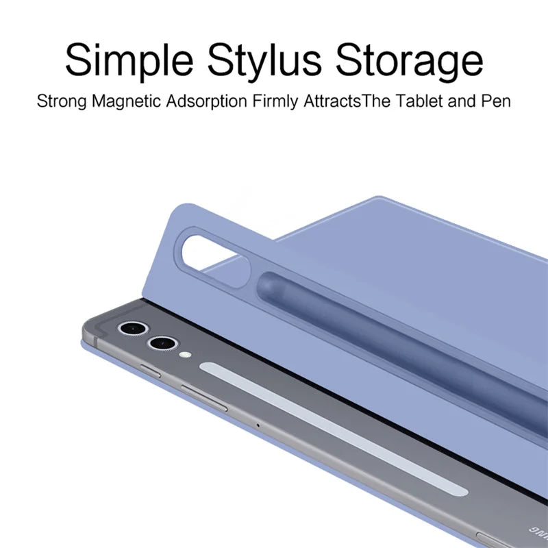 Samsung Galaxy Tab S10 S9 S8 S7 Plus FE 12.4 11 inch Magnetic Case for Tab S10 S9 S8 Ultra 14.6 inch Pencil Holder Cover