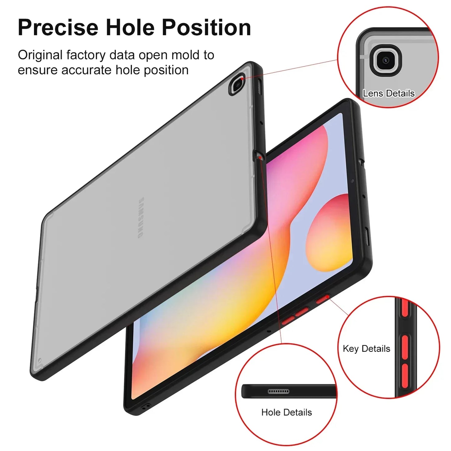 Matte Case For Samsung Galaxy Tab A9 Plus X210 S6 Lite 2024 P620 S7 FE S8 S9 S10 Plus X810 A8 10.5 A7 Lite Tablet back Cover