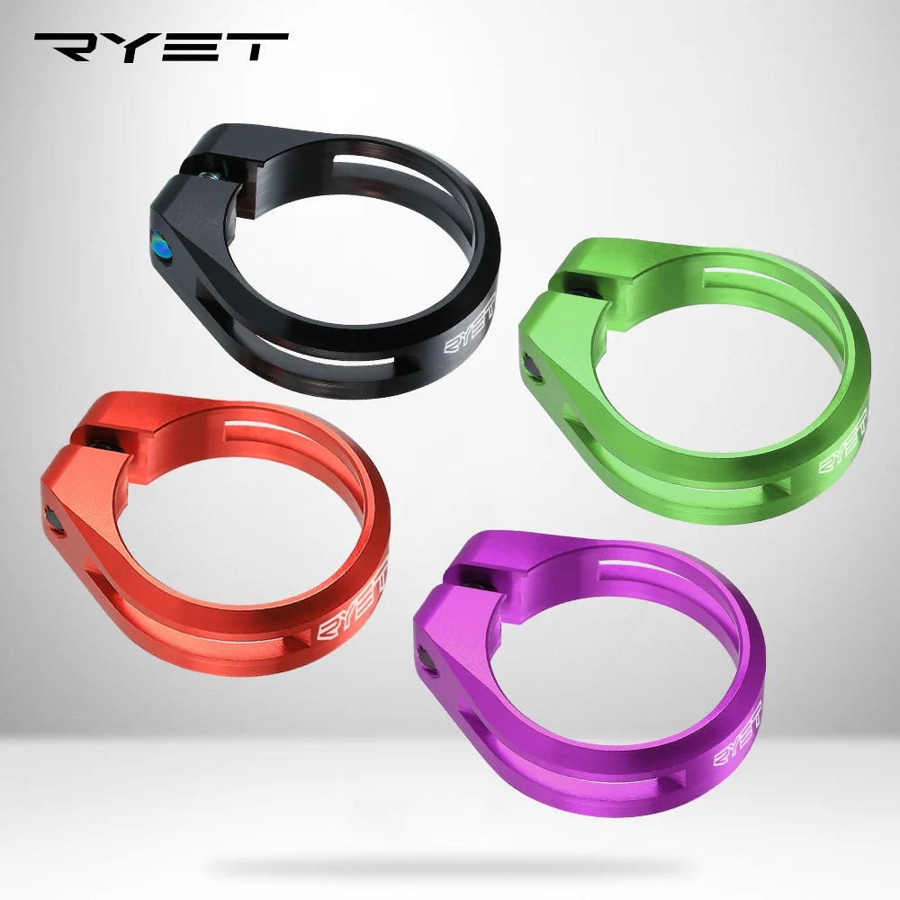 Ryet Ultralight Bike Bicycle Seat Post Clamp CNC Aluminum Alloy Cycling Saddle Seat Post Clamp for 27.2/30.8/31.6mm Bicycle Part
