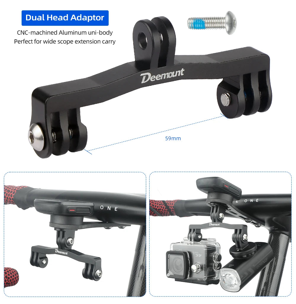 Bicycle Integrated Handlebar Computer Bracket for Garmin Bryton Wahoo Road Bike Speedometer Headlight Carbon Fiber Mount Stand