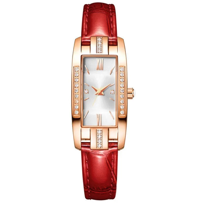 Little Green Watch Women's Watch Diamond Set Quartz Small Square Watch