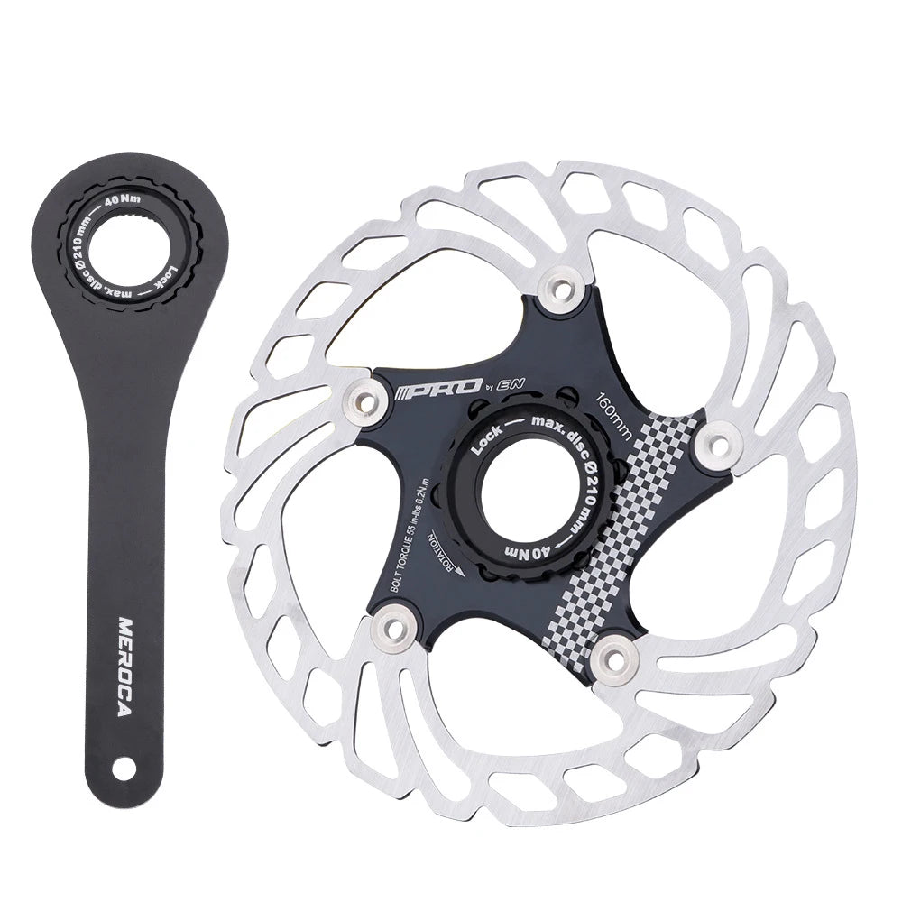 Bicycle Centerlock Lockring and Spacer Bike Center Lock Cover Wrench for 6 Bolt Disc Brake Rotor Wheelset Hub Aluminium Alloy