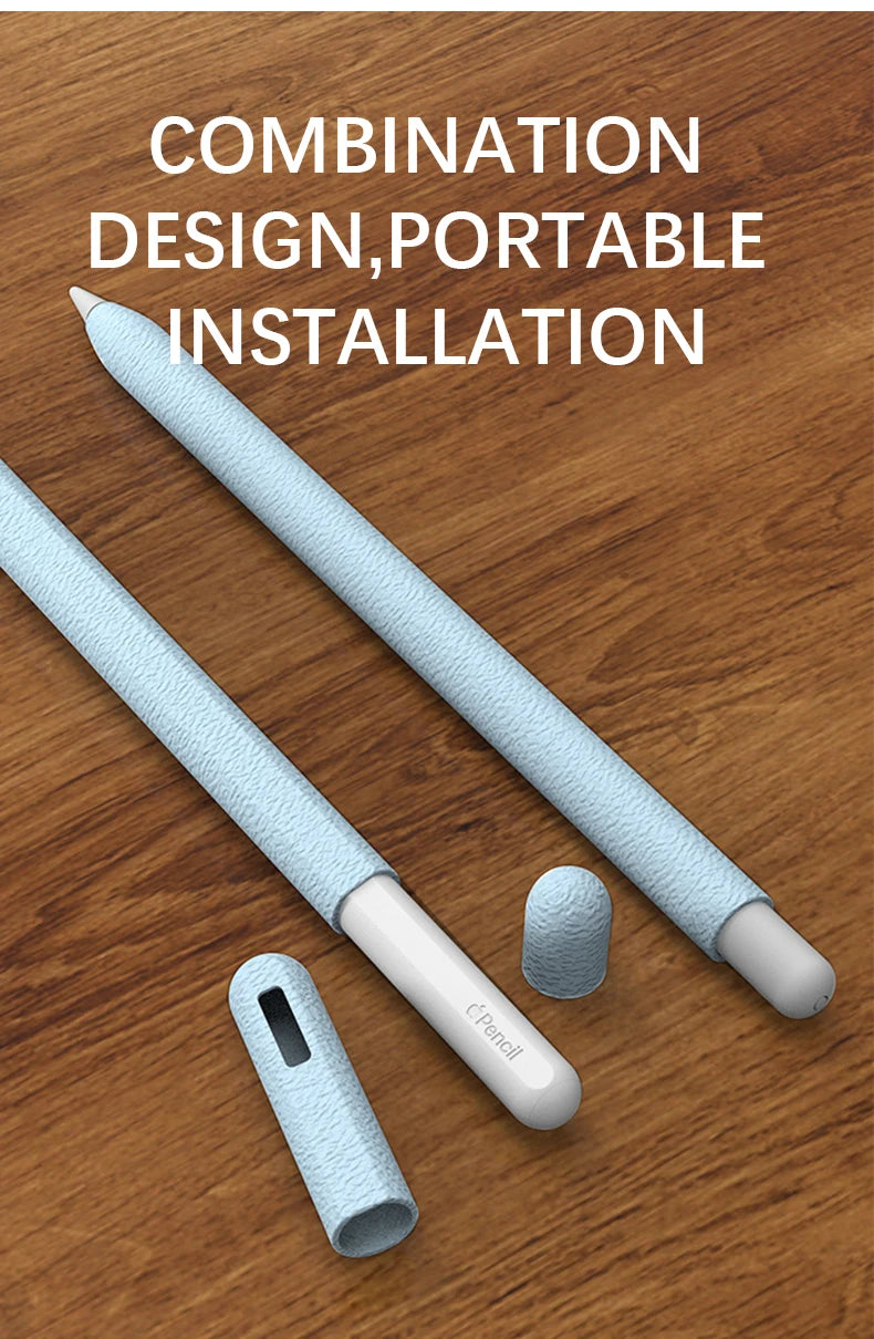 Apple Pencil Case Silicone Tablet Stylus Protection Case Solid Color Shockproof for Apple Pencil 1st Or 2nd Generation Or Pencil Pro