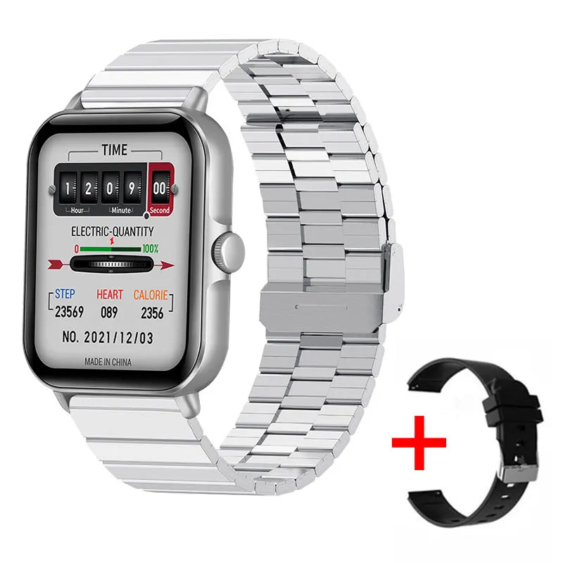 2024 2.01'' Smart Watch Bluetooth Call Play Music Smartwatch Fitness Sport Waterproof Watches for Men Women iPhone Android