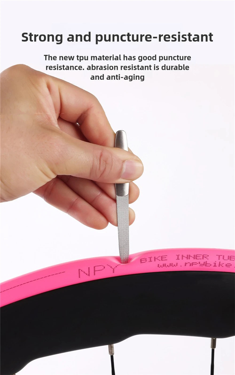 NPY 1Pcs Ultralight 28g Bike TPU Inner Tube 700X18 25 28 32 Road Bicycle TPU Material Tire 65mm Length French Valve