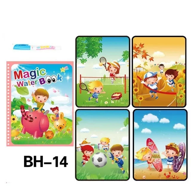 Montessori Toys Reusable Coloring Book Magic Water Drawing Book Painting Drawing Toys Sensory Early Education Toys for Children