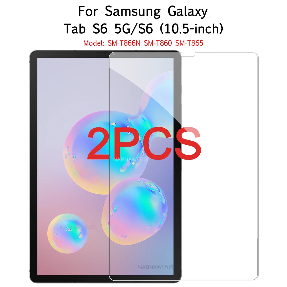 2PCS HD Scratch Proof Tempered Glass Screen Protector For Samsung Galaxy Tab A8 A7 lite A9 Plus S9 FE S8 S7 S5e S6 lite 2024