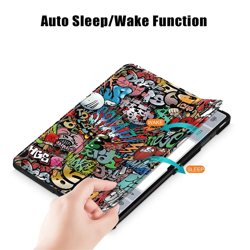 For Samsung Galaxy Tab S10 Ultra Case 14.6" Magnetic Fold PU Leather Stand Hard Tablet Funda For Galaxy Tab S9 Ultra Case Cover