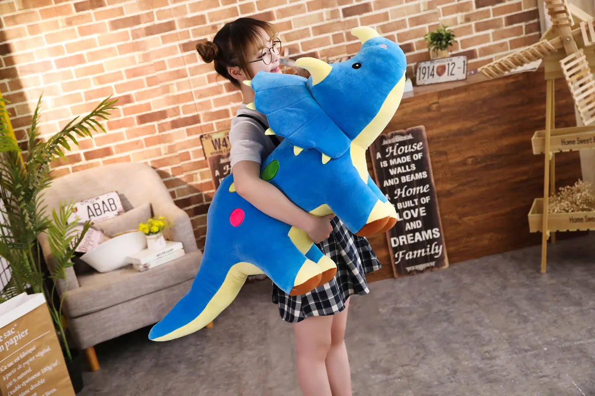 Creative Big Plush Soft Triceratops Stegosaurus Plush Toy Dinosaur Doll Stuffed Toy Kids Dinosaurs Toy Birthday Gifts