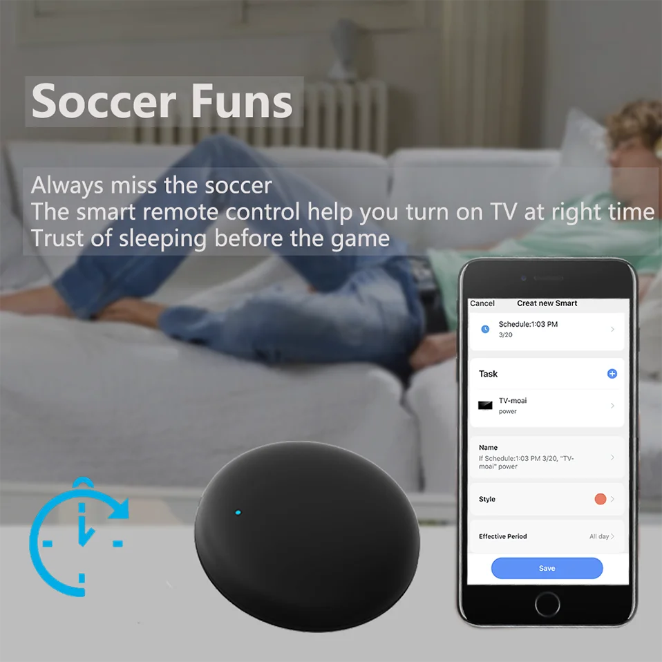Tuya WiFi Smart IR Remote Control Smart Life APP Replace TV DVD AUD AC Remote Works with Alexa Google Home