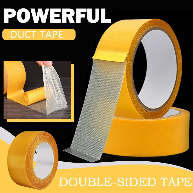 Super Thin Strong Fixation Double Sided Adhesive Tape Heavy Duty Translucent Mesh Waterproof Traceless Powerful Grid Carpet Tape