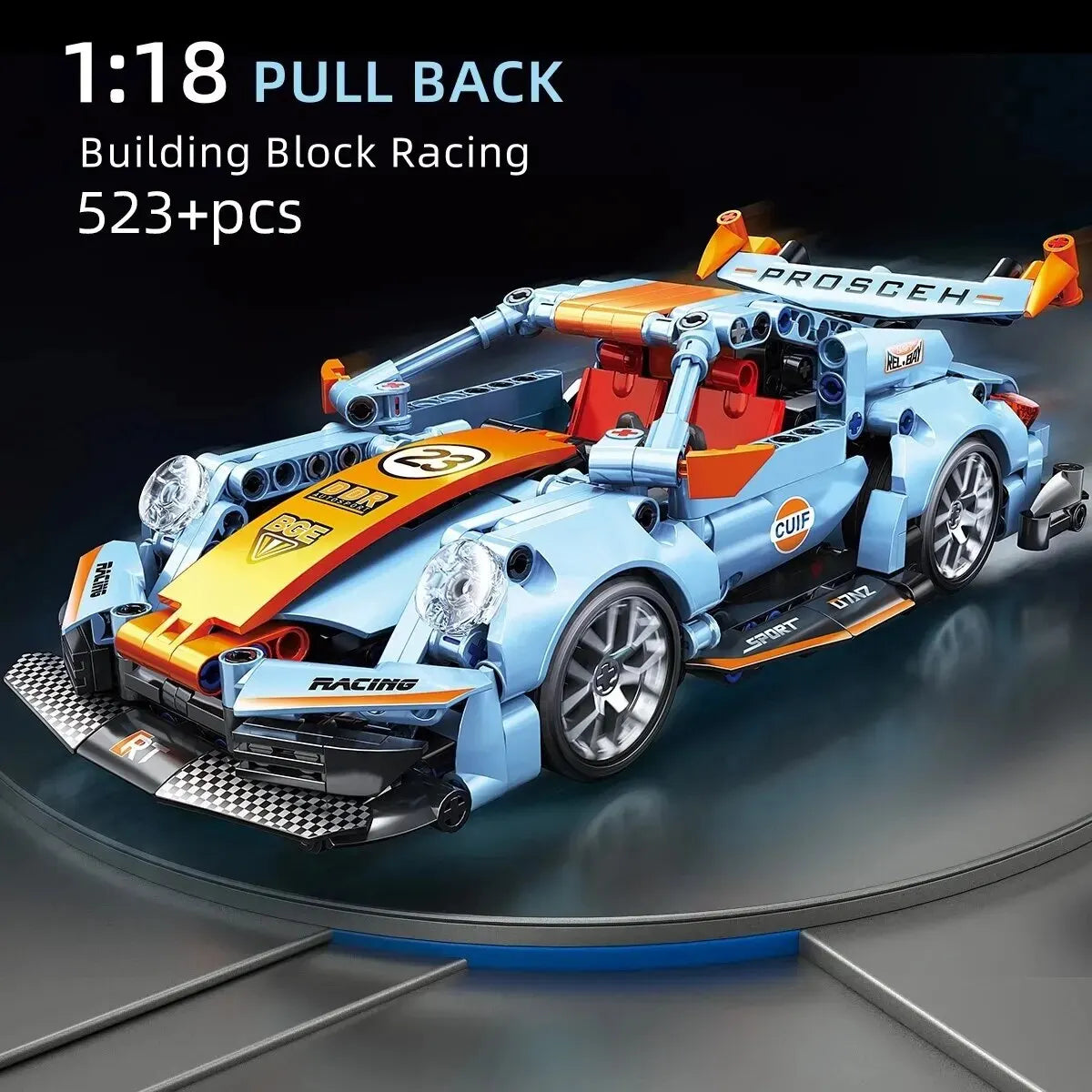 523pcs Building Blocks City Speed Car Festive Gift Giving Racing Vehicle with Super Racers Bricks Toys for Children Boy Gift523p