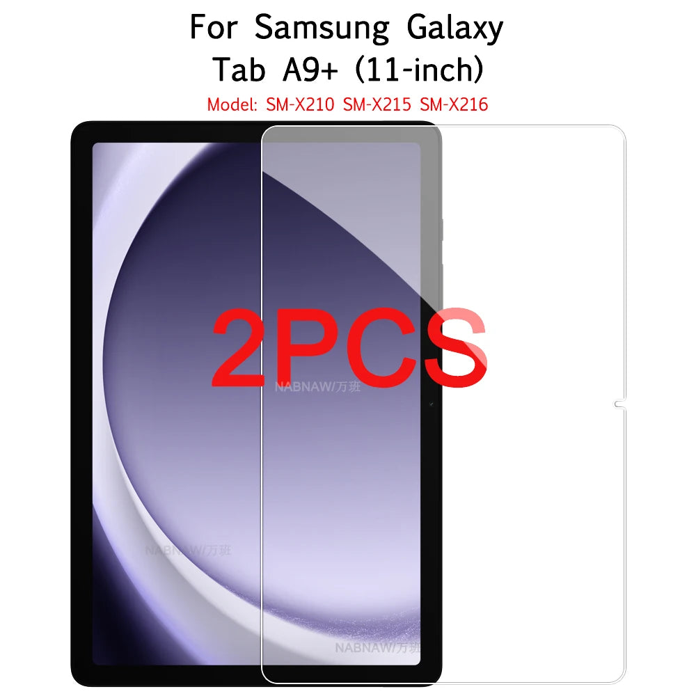 2PCS HD Scratch Proof Tempered Glass Screen Protector For Samsung Galaxy Tab A8 A7 lite A9 Plus S9 FE S8 S7 S5e S6 lite 2024