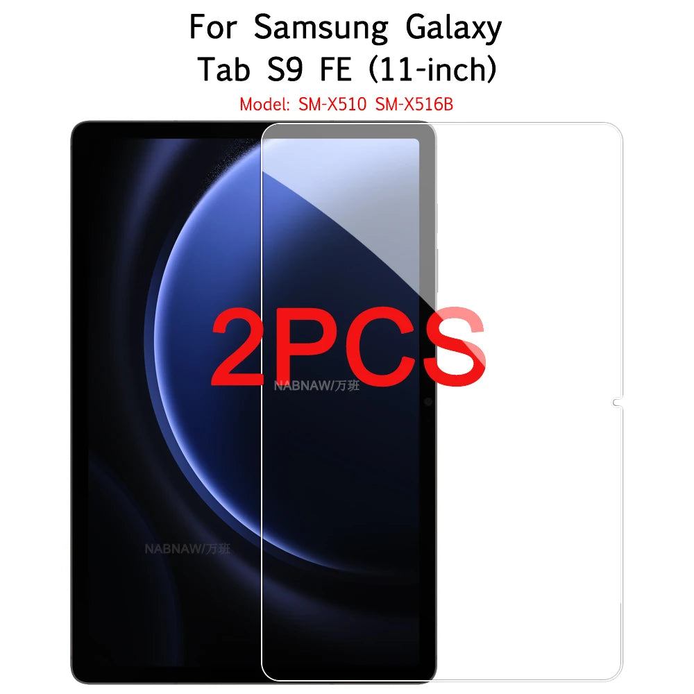 2PCS HD Scratch Proof Tempered Glass Screen Protector For Samsung Galaxy Tab A8 A7 lite A9 Plus S9 FE S8 S7 S5e S6 lite 2024
